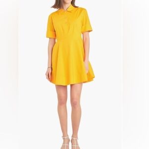 English Factory Yellow Short Sleeve A-Line Dress Size S